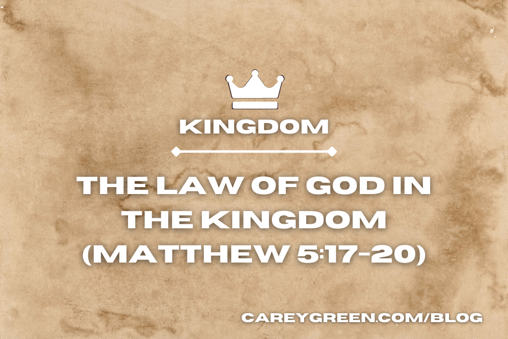 The law of god in the kingdom of heaven - matthew 5,17-20 (1)