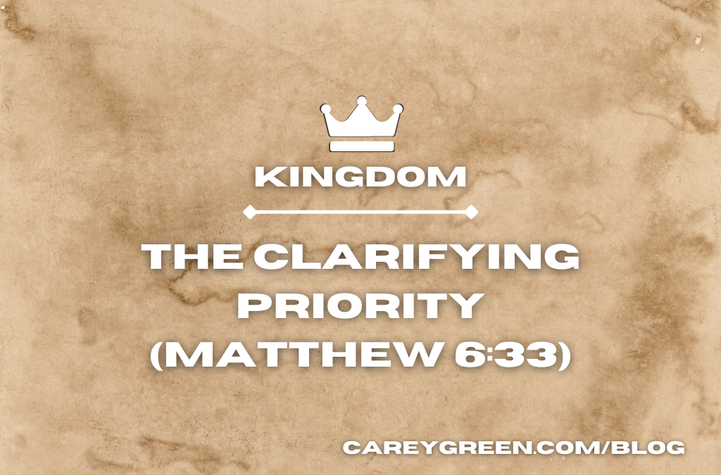 KINGDOM: The clarifying priority (Matthew 6:33)